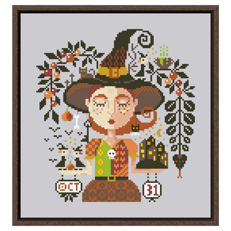 

Набор для вышивки крестиком Witchy Dreams 18ct 14ct 11ct Серебряный холст ткань хлопок шелковая нить вышивка своими руками рукоделие