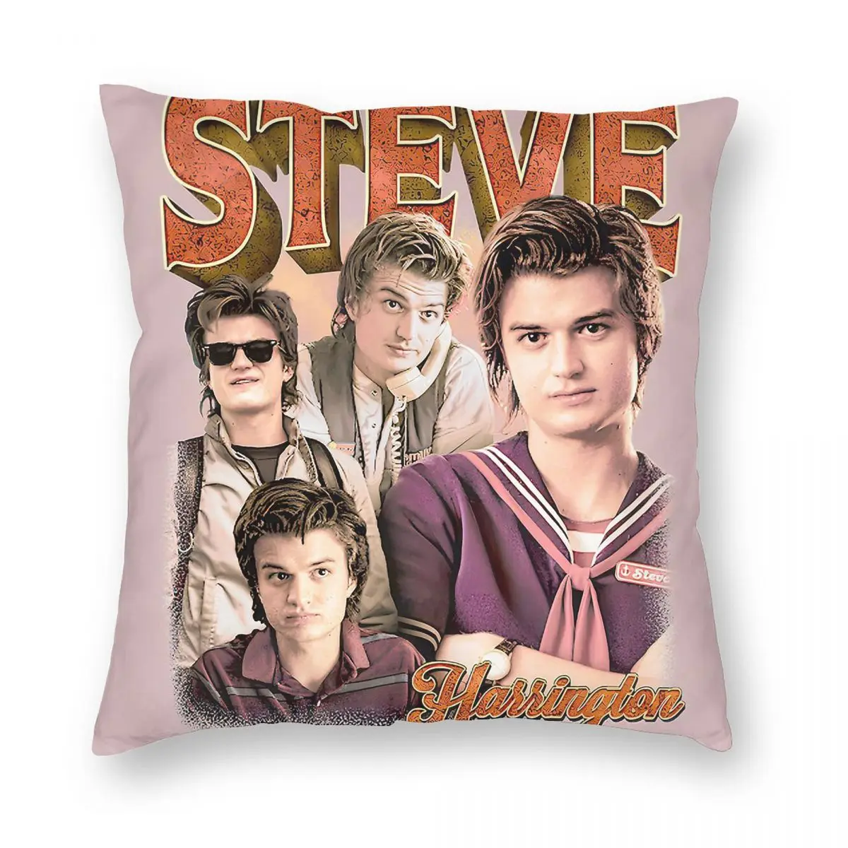 Фото Квадратная наволочка Steve Harrington Cool Guy из полиэстера, льна и бархата, креативная декоративная наволочка на молнии для дивана/кресла №5