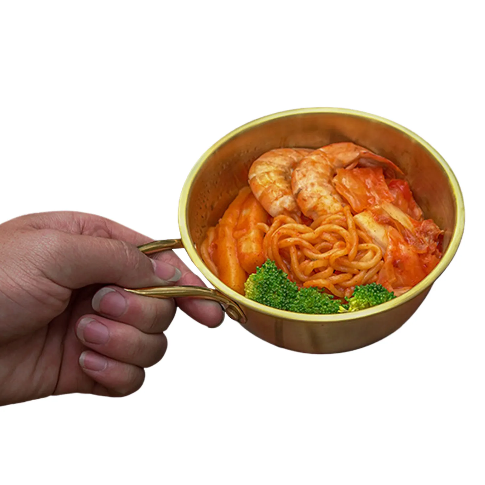 

Camping Bowel With Handle Wine Bowls Stainless Steel Camping Saucepan Makgeolli Bowls Pot Hiking Soup Dish Outdoor Survival Supp