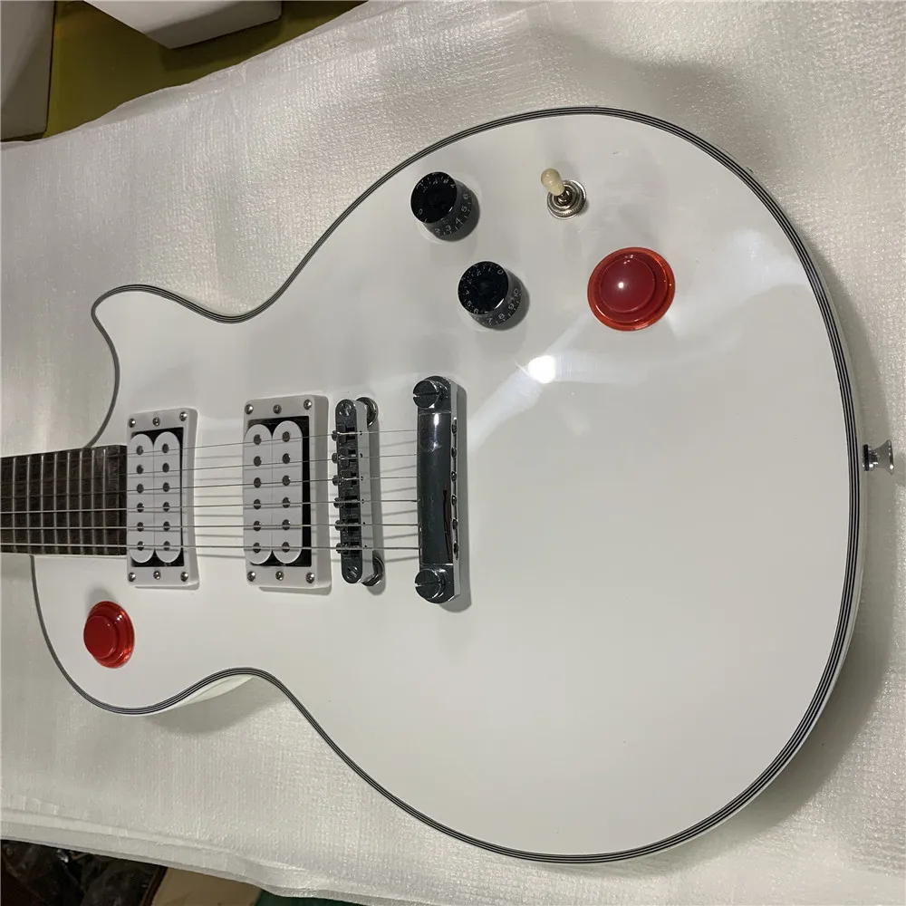 

Electric Guitar Kill Switch Buckethead Style Guitar, 24 Frets, Alpine White Guitarra High Quality Free Shipping Guitars Guitarra