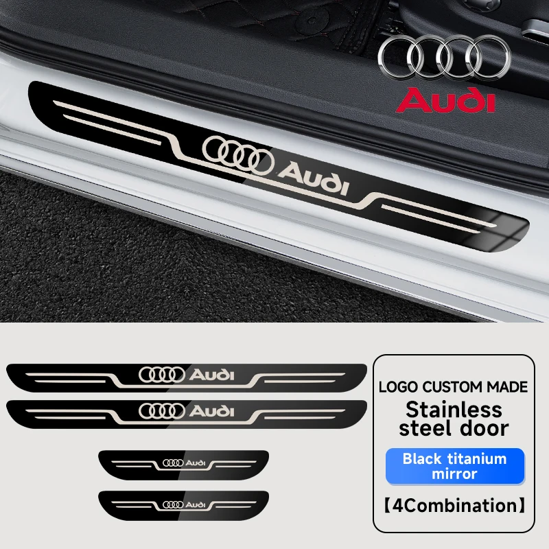 

Для Audi A3 A4 A5 A6 A7 A8 Q1 Q2 Q3 Q5 Q7 Q8 S3 S4 S5 S6 RS3 RS4 RS5 TT порог из нержавеющей стали, царапины и износостойкие
