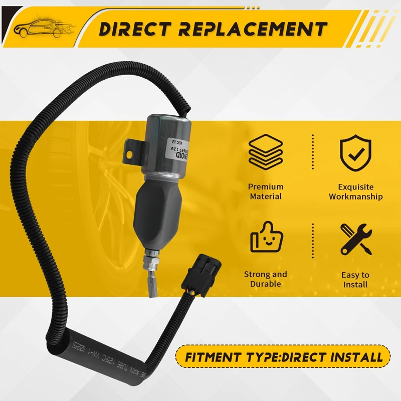 Электромагнитный клапан для остановки затвора топлива 12 В 13026882 Deutz сельского