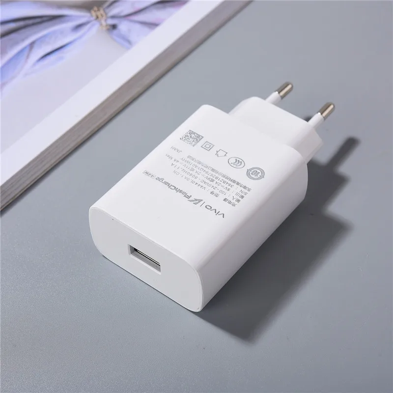 Фото Оригинальный Vivo 44 Вт FlashCharg 2,0 зарядное устройство ЕС США адаптер для быстрой зарядки 100 см Type C кабель для Vivo X50 X30 X60 Pro S7 S12 iQOO Z1X №4