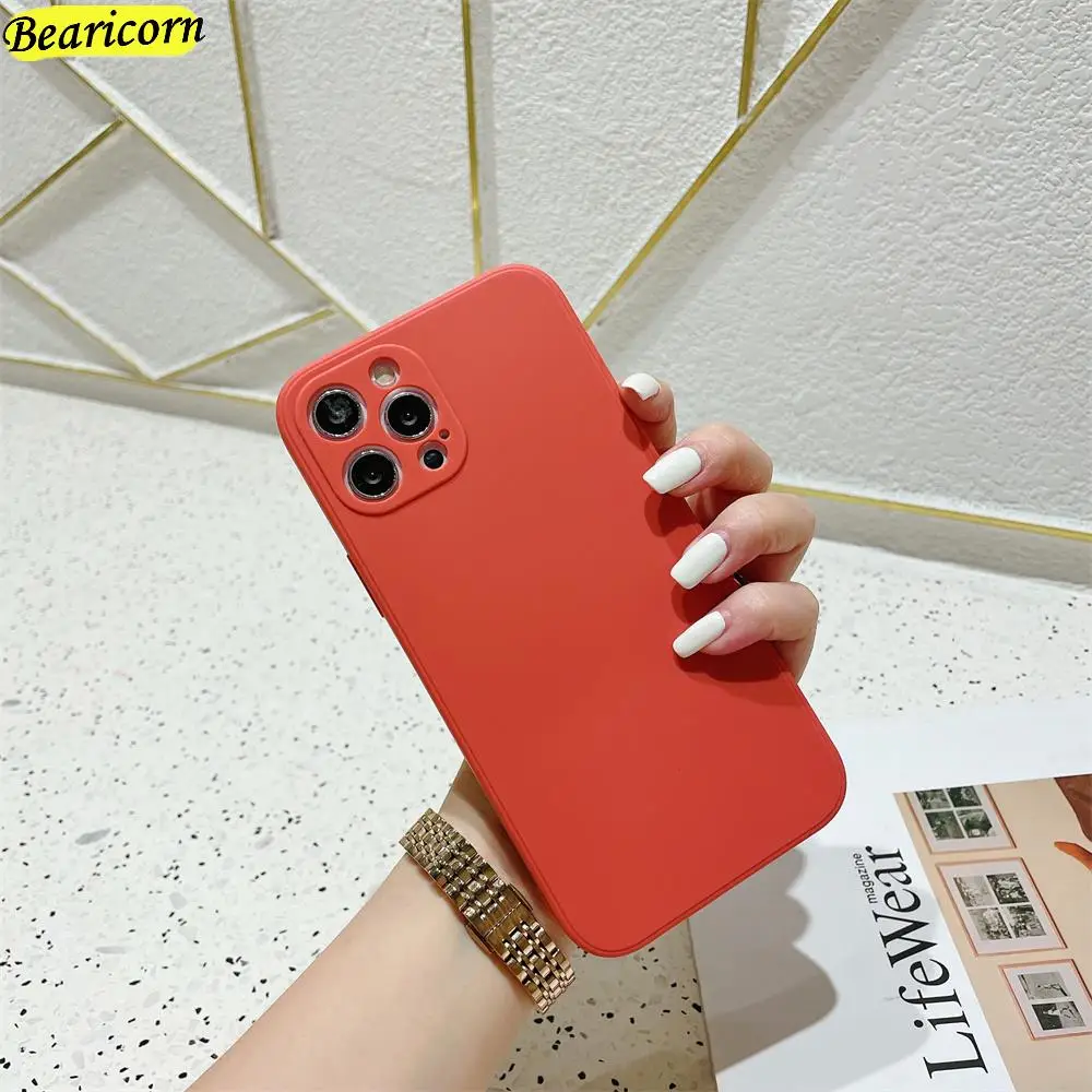 Оригинальный квадратный жидкий силиконовый чехол для телефона Xiaomi Mi 5x6x8 9T 10S 10T 11i