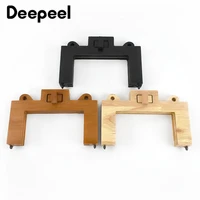 1pc deepeel 16cm handmade sewing brackets wood bag closure purse frames retro square wooden kiss clasp handles for making bags