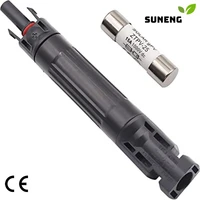 1 set 1000v solar fuse connector solar fuse inline holder with 15a 20a 25a 30a 32a fuse 10x38 ip67 male and female connector