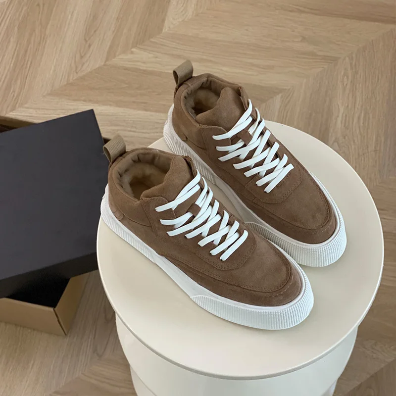 

2023 New Winter Warm Boots Fur Ladies Snow Boots Real Sheepskin Wool Low-cut Warm Fur Shoes Man and Women Winter Short Boots