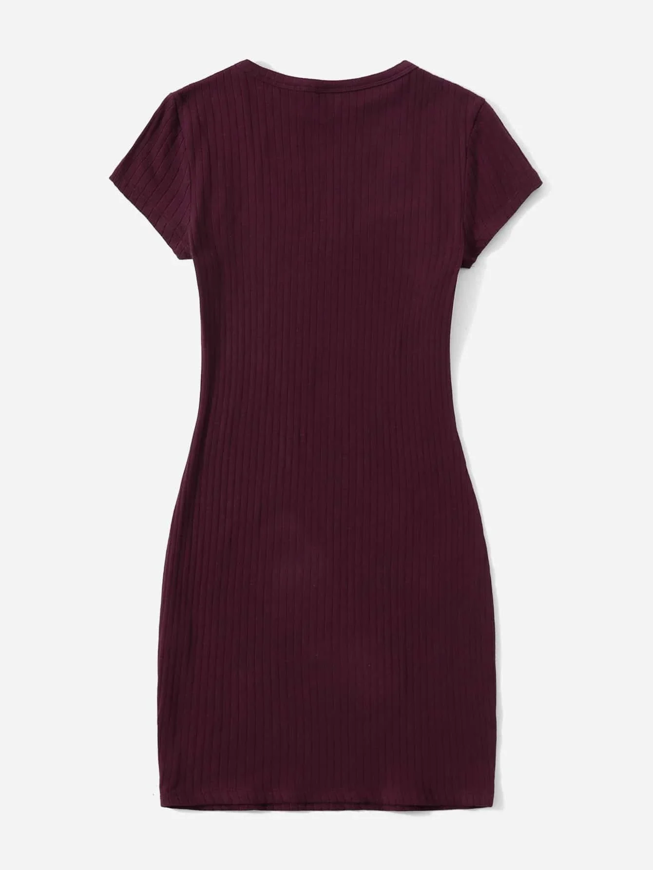 

Solid Rib-knit Dress