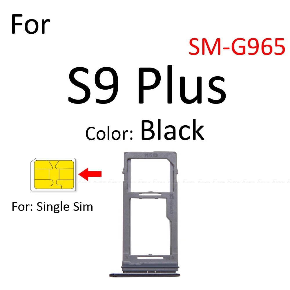 Фото Лоток для SIM-карты/Micro SD, держатель слота, контейнер, разъем, адаптер, детали для чтения для Samsung Galaxy S9 Plus G960 G965 №5