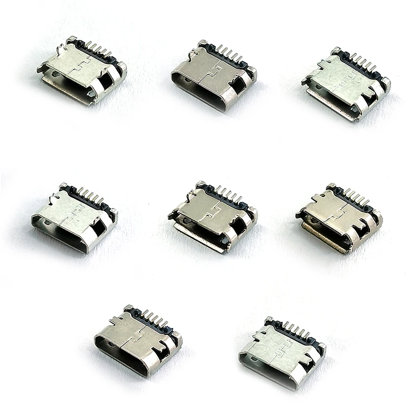

50Pcs 5Pin Micro-B SMD Micro USB Connector Female Port Jack Tail Sockect Plug