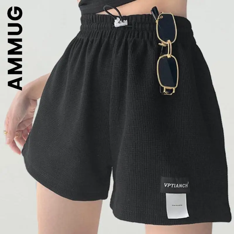 

Ammug Running Shorts Women 2023 Loose Basic Ruched Women's Summer Shorts High Waist Elastic Women's Shorts Female Clothing