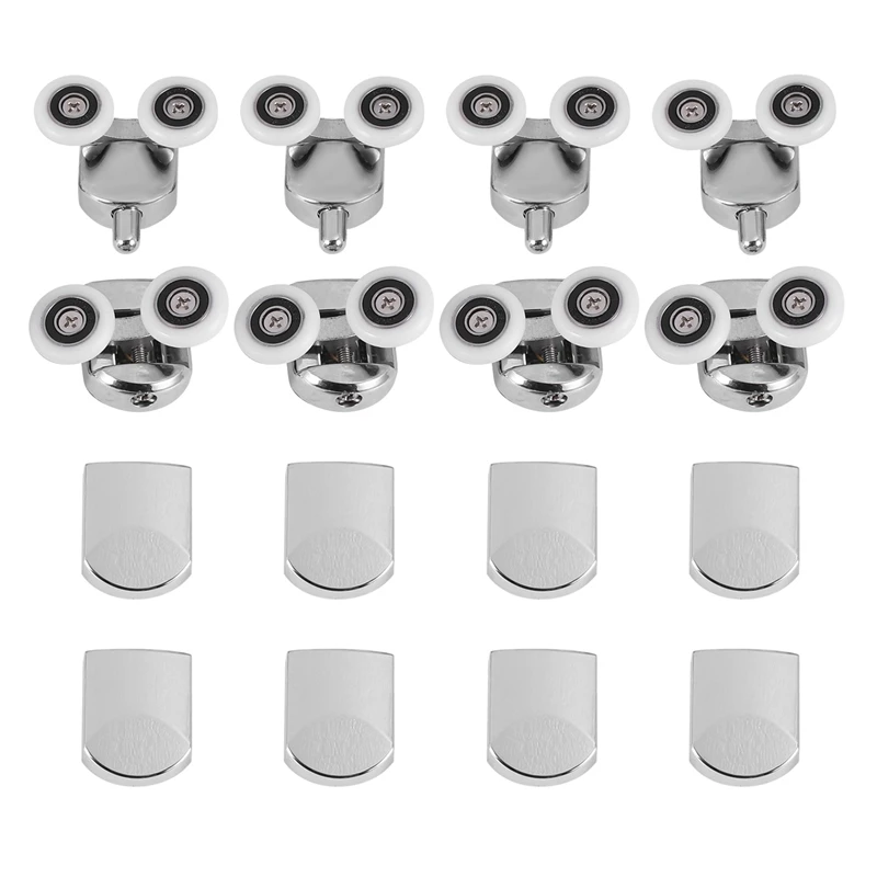 

HOT SALE 8Pcs/Set Shower Door Rollers Runner 23Mm Zinc Alloy Double-Wheels Replacement Sliding Shower Door Roller Bearing Wheel