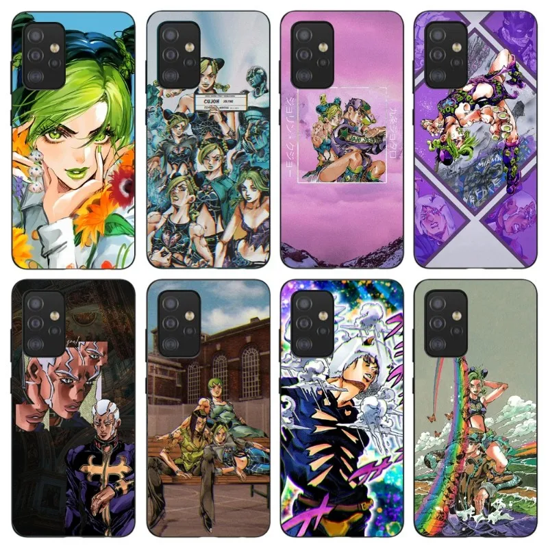 Чехол для телефона JOJO Stone Ocean Samsung Galaxy S6 S7 S8 S9 S10 S21 S22 Plus ультрамягкий черный чехол |
