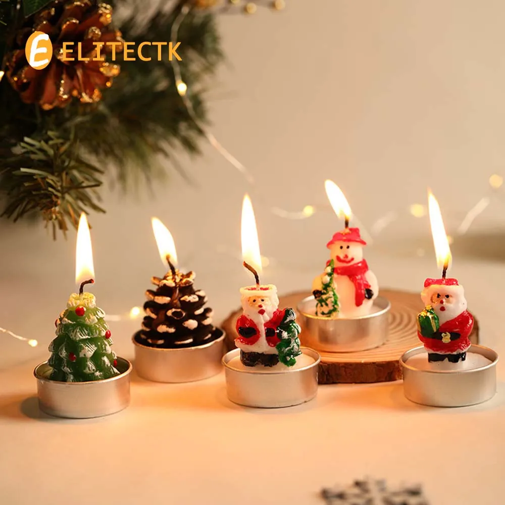 3 шт. свечи в виде Санта-Клауса для рождественской елки