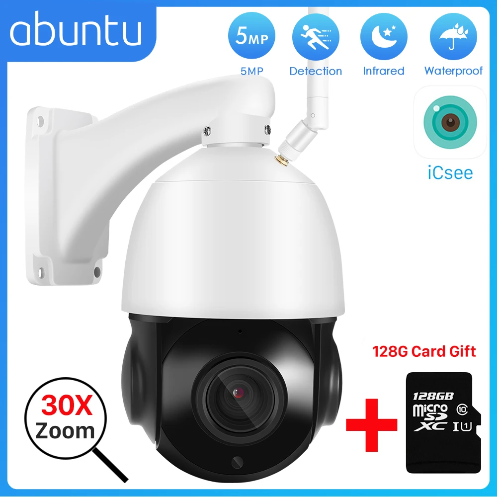 

5MP 30X Optical Zoom IP Camera Outdoor PIR Motion Detect PTZ Wifi Camera Indoor Color Night Vision CCTV Security Camera ICsee