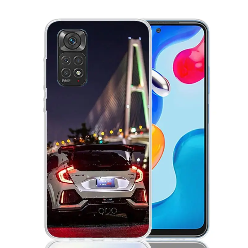 Чехол для телефона JDM Type R Civic Sport Car Xiaomi Redmi Note 14 13 12S 12 11S 11T 11E Pro Plus 10S 10 Art Customized Coque Capa N