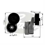 

T38443 for ALTERNATOR tensioner bearing (kut38443) TRANSIT () 2.5DI 2.5TD TOURNEO (94 00)