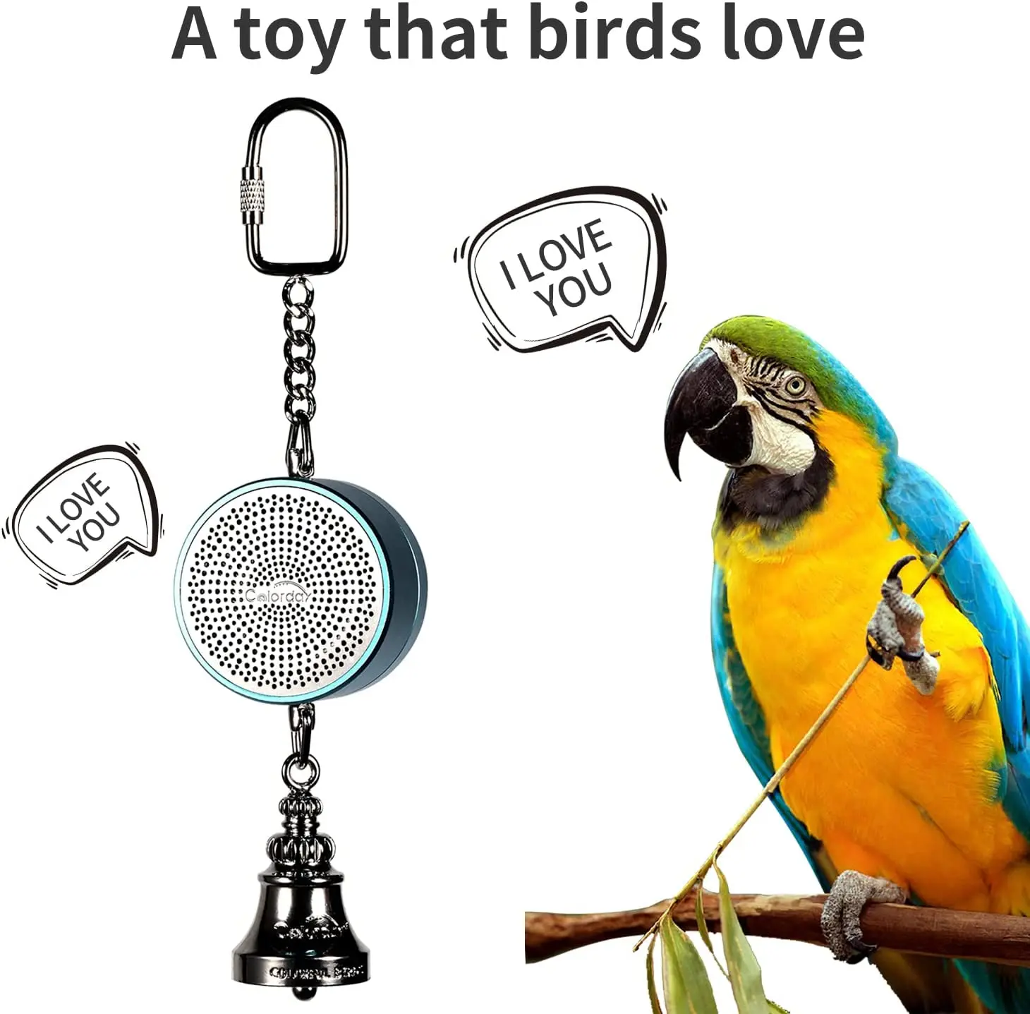 

Parrot Toys Bird Cages Toy and Accessories Pulsive Help Training and Behavily to Teaching Coach Talking and Sing