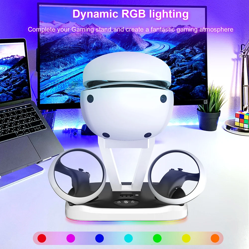 

Подставка для зарядки с RGB-подсветкой, для развлечений, аксессуар для очков виртуальной реальности
