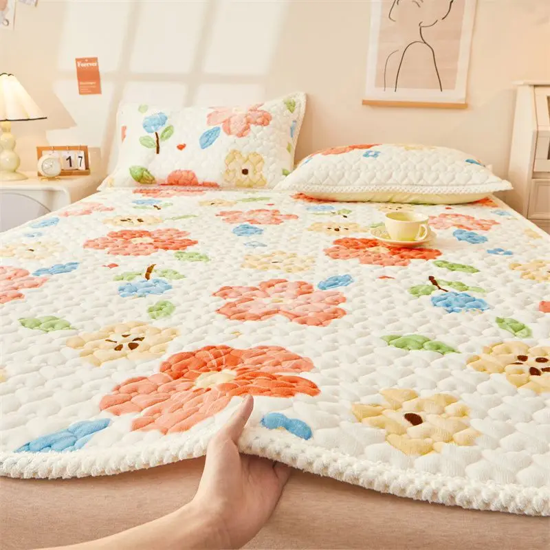 Зимний Тонкий мягкий матрас из молочного бархата наматрасник для дома и