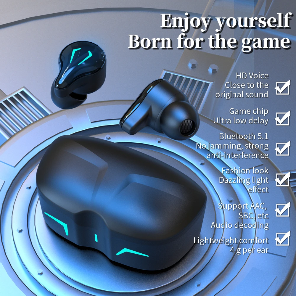 

Игровые наушники ME19 TWS, Беспроводная Bluetooth-гарнитура, спортивные наушники, легкие музыкальные наушники с микрофоном, зарядная коробка