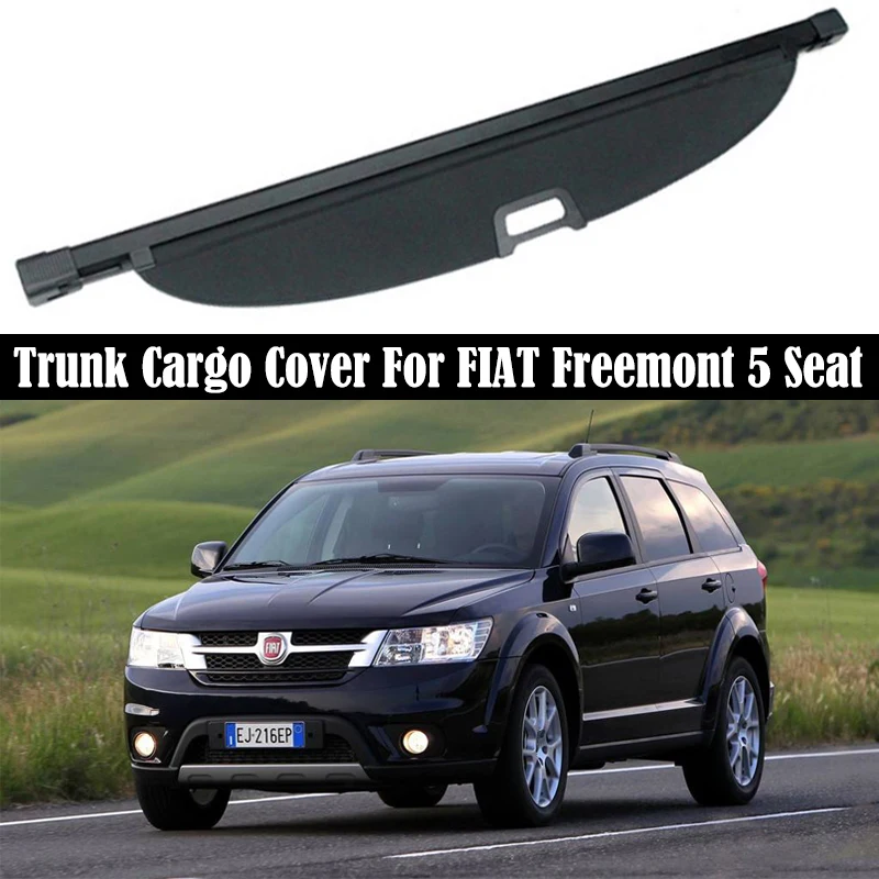 

Trunk Cargo Cover For FIAT Freemont 5 Seat 2012-2021 Security Shield Rear Luggage Curtain Partition Privacy Car Accessories