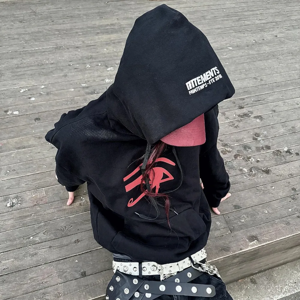 NIGO Мужская мешковатая толстовка с капюшоном в стиле ретро принтом High Street темный