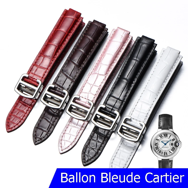 

Suitable for Cartier Blue Balloon 14mm 16mm 18mm 20mm 22mm Genuine Leather Watchband Bamboo Knot Cowhide Watch Strap Bracelect