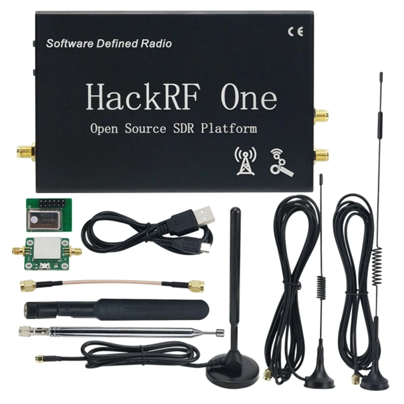 

1 МГц-6 ГГц для Hackrf One R9 V1.7.0 SDR программно определяемый радиоприемник в собранном черном корпусе с антеннами LNA, простой в использовании