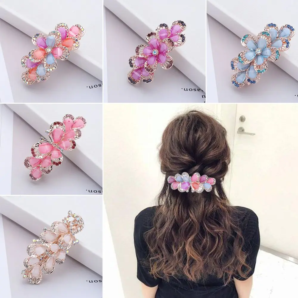 Hairgrip Butterfly Peacock Rhinestone Hairpins Flower Hair Clip Ponytail Holder Horsetail Headwear Crystal Barrettes |