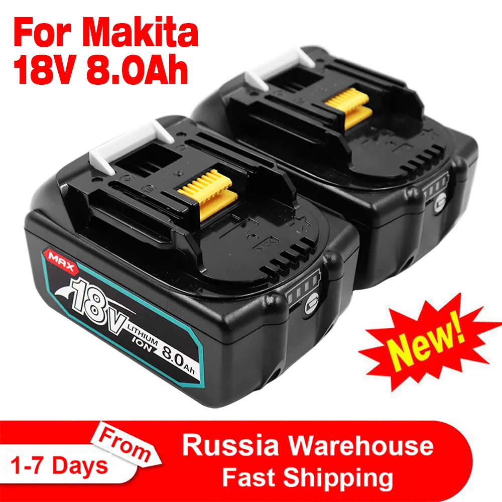 

Аккумуляторная батарея Makita 18 в 6,0 1850 Ач для электроинструментов Makita со стандартной заменой литий-ионных аккумуляторов LXT BL1860 8000 в мАч