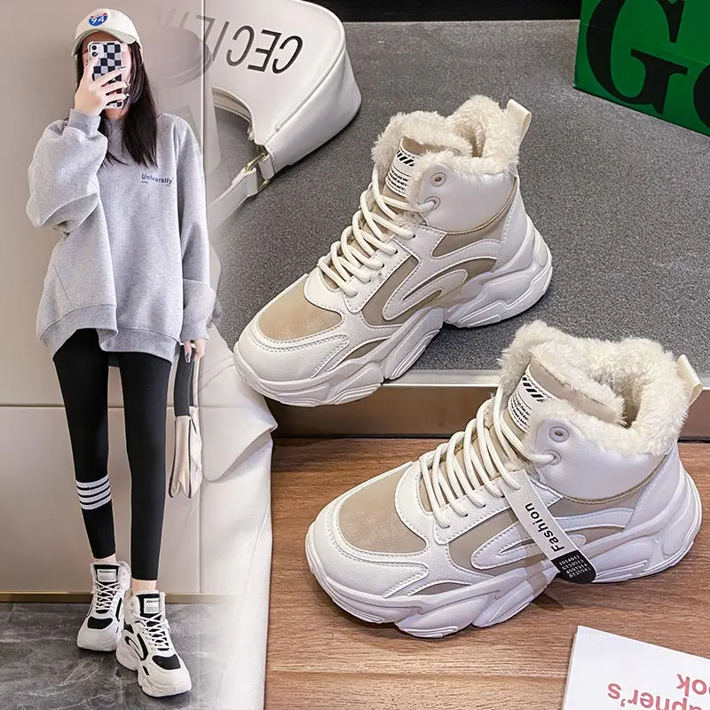 

Женские кроссовки средней длины из ПУ кожи, 2022, Профессиональная женская обувь для бега, Черная спортивная обувь, кроссовки, спортивная женс...