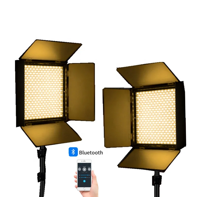 

LituFoto 2 Packs Camera Studio Vlogging Video Light Set Photographic Lighting With Tripod Light Stand and Carry Bag