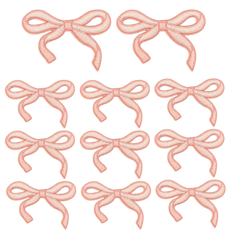 20 шт./компл. красочная вышитая нашивка с бантом-бабочкой железные нашивки для