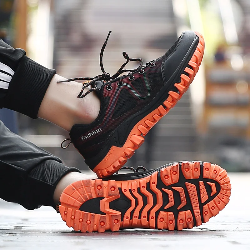 SALUDAS Hiking Shoes Men Women Outdoor Trail Running Shoes Camping Trekking Sneakers Breathable Non-slip Tennis Sneakers Male