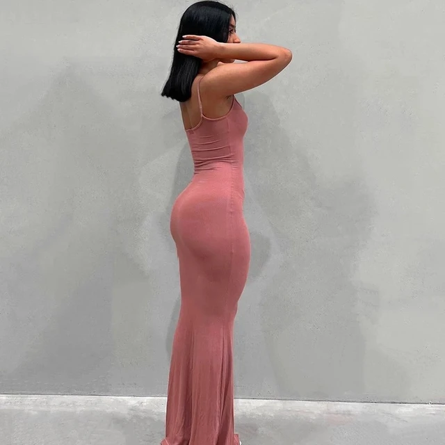 Turn Heads with Our Sexy Satin Slip Sleeveless Backless Maxi Dress 2