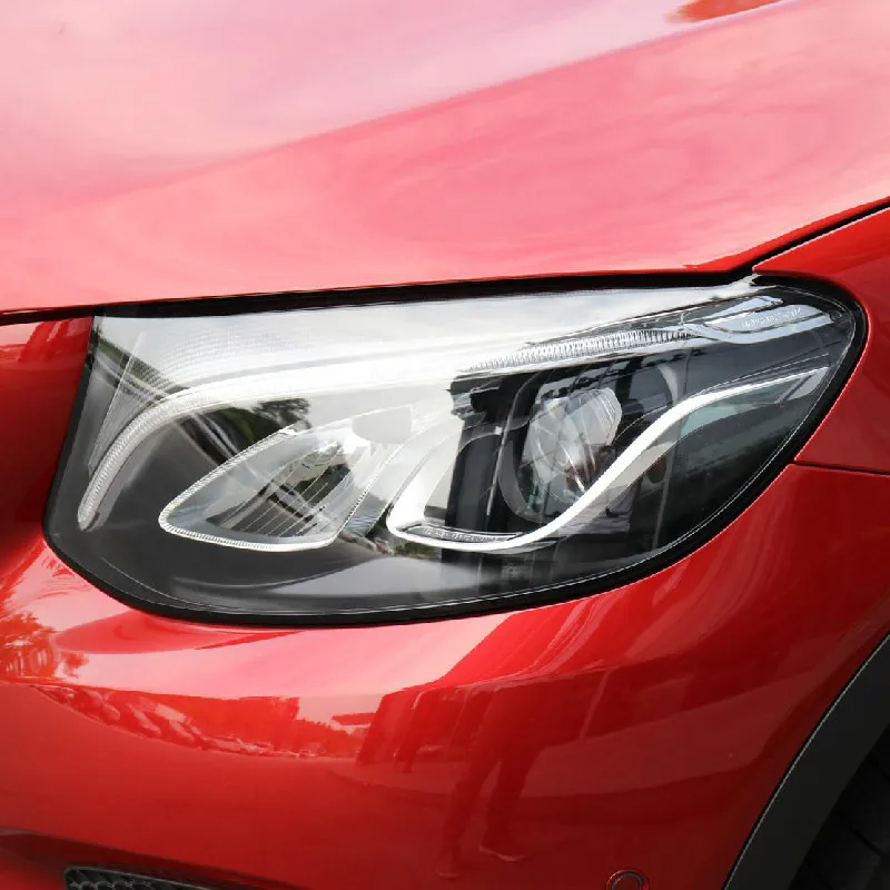 

Car Headlight Protection Tint Film Smoke Black Transparent TPU Sticker For Mercedes Benz GLC Class X253 C253 AMG 2015-2021