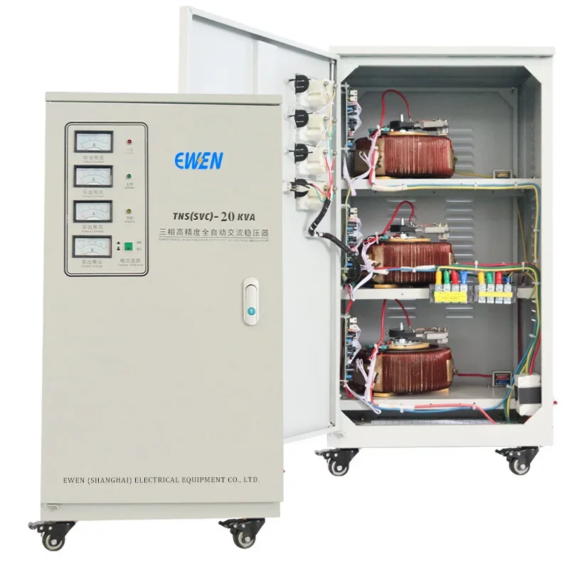 Вход 3-фазный стабилизатор напряжения сервопривода электричества 380 В 220 20000
