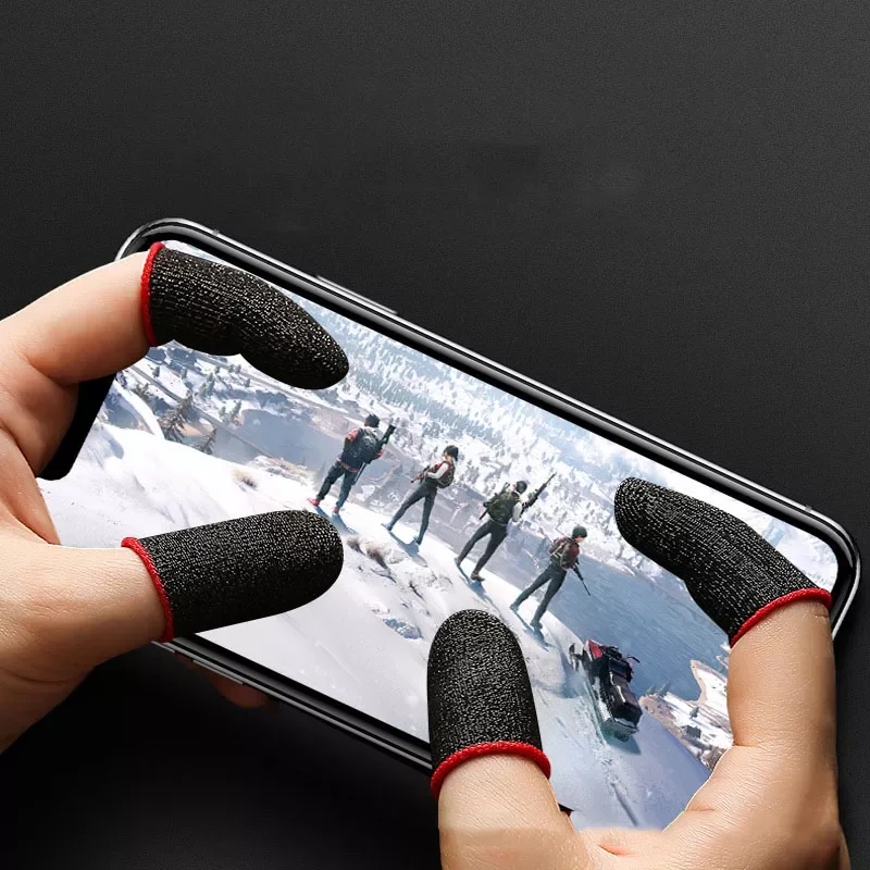 

gloves for game control, breathable cover for mobile games, pubg with touch screen, scratch free and sweat proof thumb gl