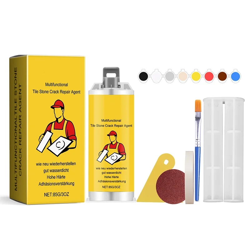 

85 г универсальный керамический ремонтный агент, многофункциональный набор для ремонта трещин в плитке, регулируемая цветная паста для ремонта трещин в полу