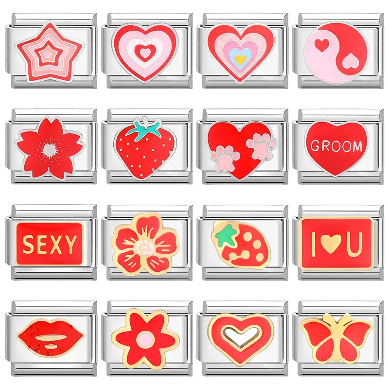 Красная серия Paderison губы цветы кошка лапы сердца итальянские очаровательные