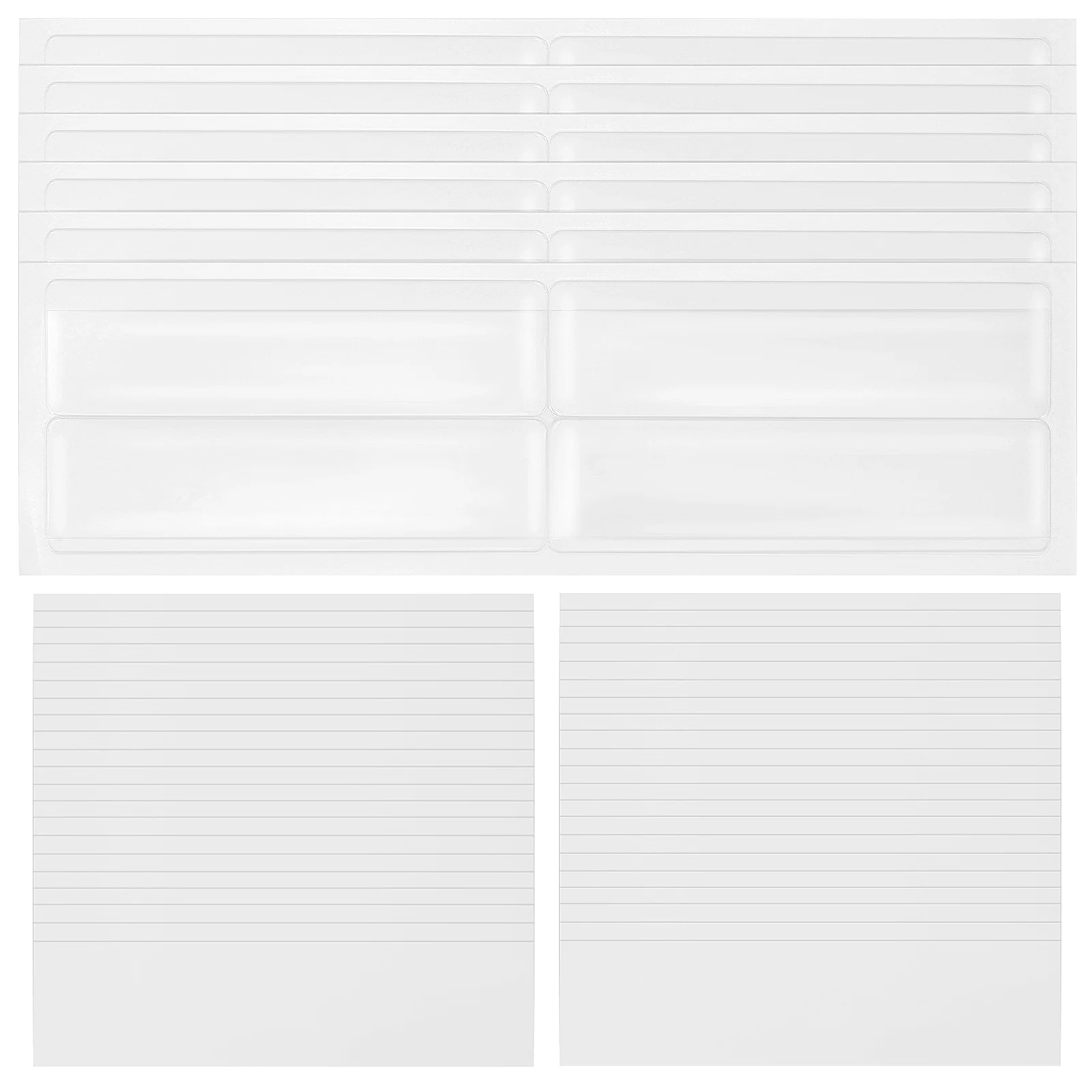 

Card Protector Clear Pocket Sleeves Stick Business Holder Sticker Organizer Storage Plastic Pockets Label
