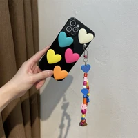 luxury candy love long crossbody lanyard necklace phone case for iphone 14 13 12 11 pro max xr x xs 6 7 8 plus se 13 mini cover