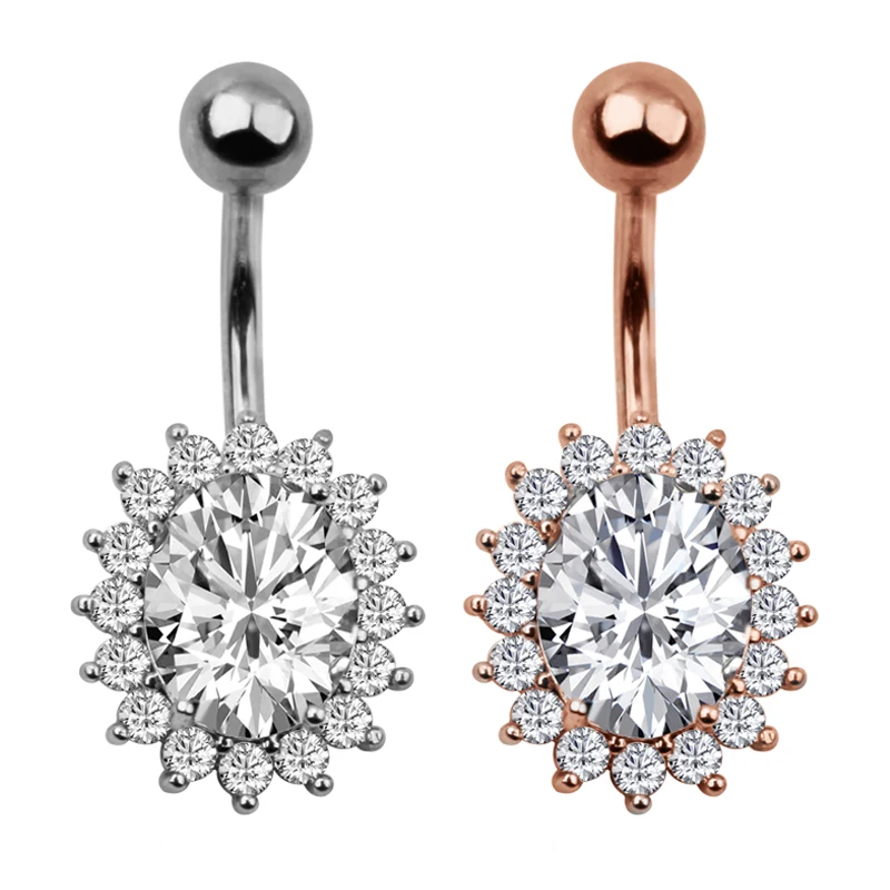 1 шт. 361L стальные полые клетчатые висячие кольца для пупка женщин и девушек 14 г