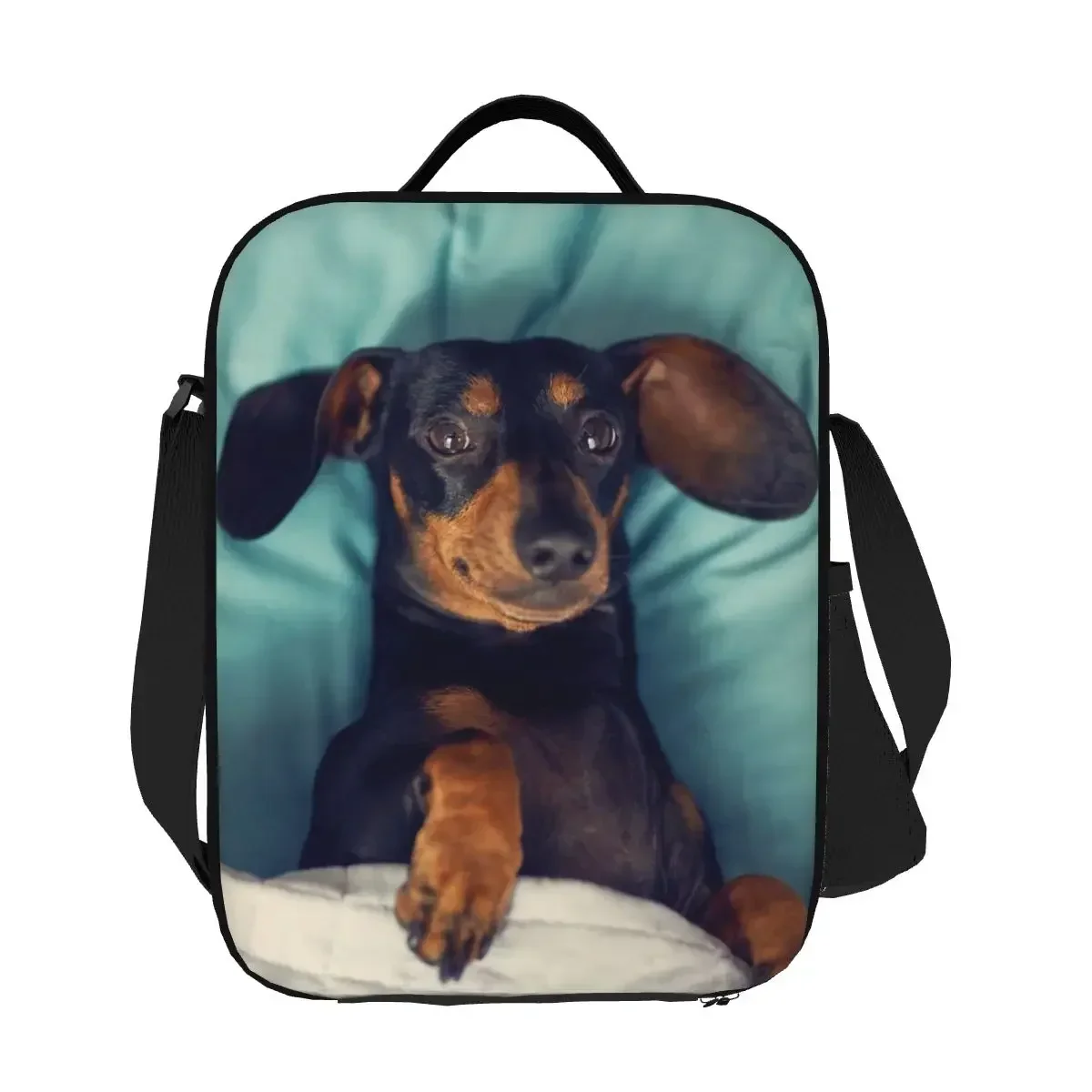 Индивидуальная сумка для обеда с таксой мужчин и женщин Термоизолированный