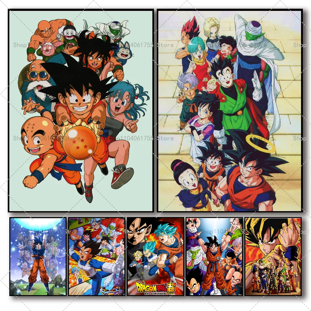 Классический Аниме D-Dragon B-Ball Самоклеящаяся Настенная Художественная Наклейка С