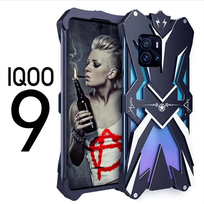 

Metal Steel Machinery Series Cases Thor Heavy Duty For VIVO IQOO 9 IQOO9 Pro Armor Aluminum Mobile Phone CASE Cover