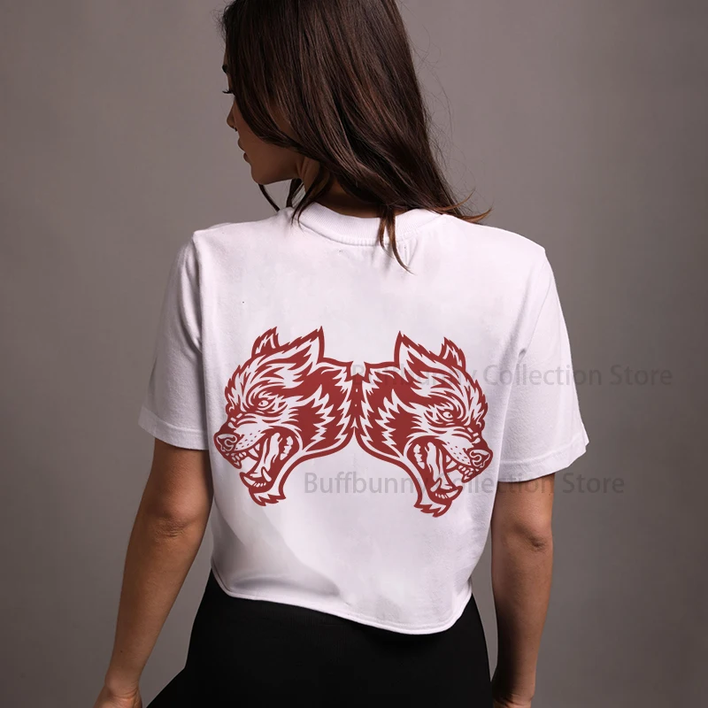 Darc Women Shirt Sports Crop Girls Tank Tops Femme Sports She Gym Cropped High Quality Short T-Shirt Loose Tops