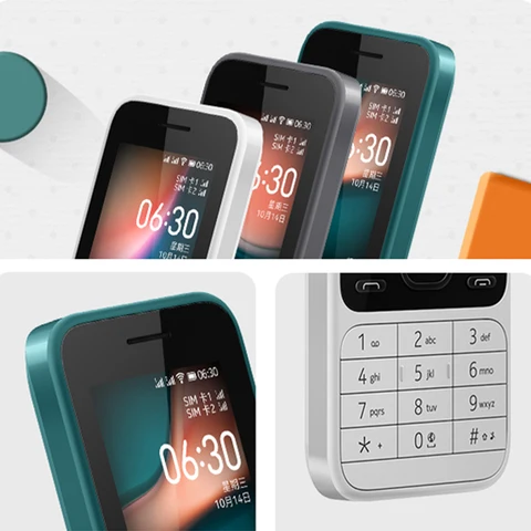 Nokia 6300 4G Телефон с двумя SIM-картами 2,4 дюйма, 1500 мАч, длительный режим ожидания KaiOS, точка доступа Wi-Fi, FM-радио, Bluetooth 5,0, кнопочный телефон