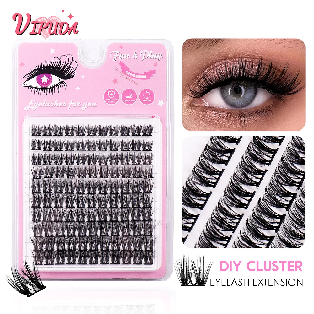

110Pcs DIY Clusters Eyelash Extension Segmented Eyelashes Natural Individual Bundles Volume Premade Fans Lashes Makeup Supplies